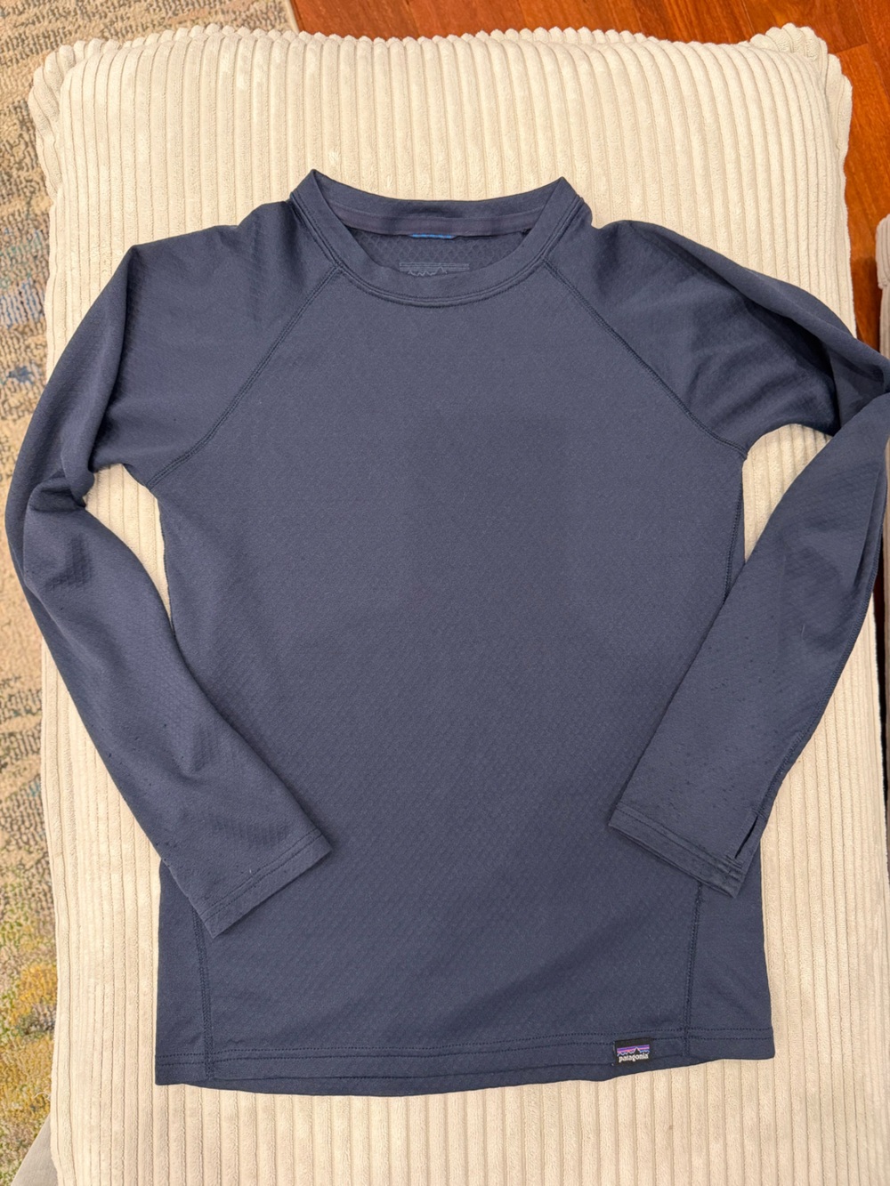 KIDS Patagonia Capilene Long Sleeve Performance Shirt Navy